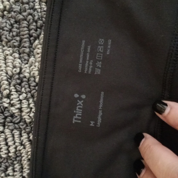 Thinx Period Moderated Absorbency Kale Green N Black Bundle Womens Medium - Picture 4 of 9